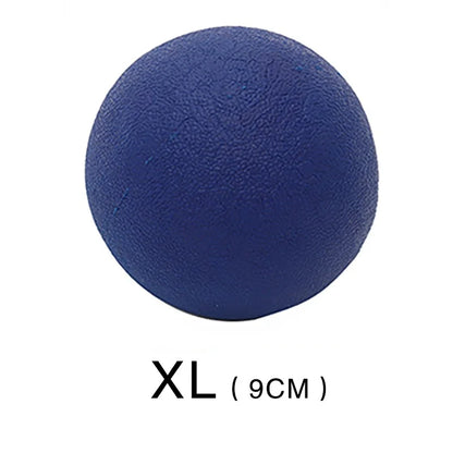 Rubber Dog Ball Toy – Bite-Resistant Solid Ball for Puppies & Large Dogs (S–XL)