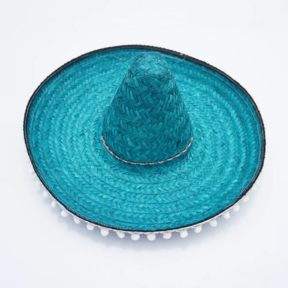 Colorful Mexican Sombrero – Wide Brim Straw Party Hat for Men & Women