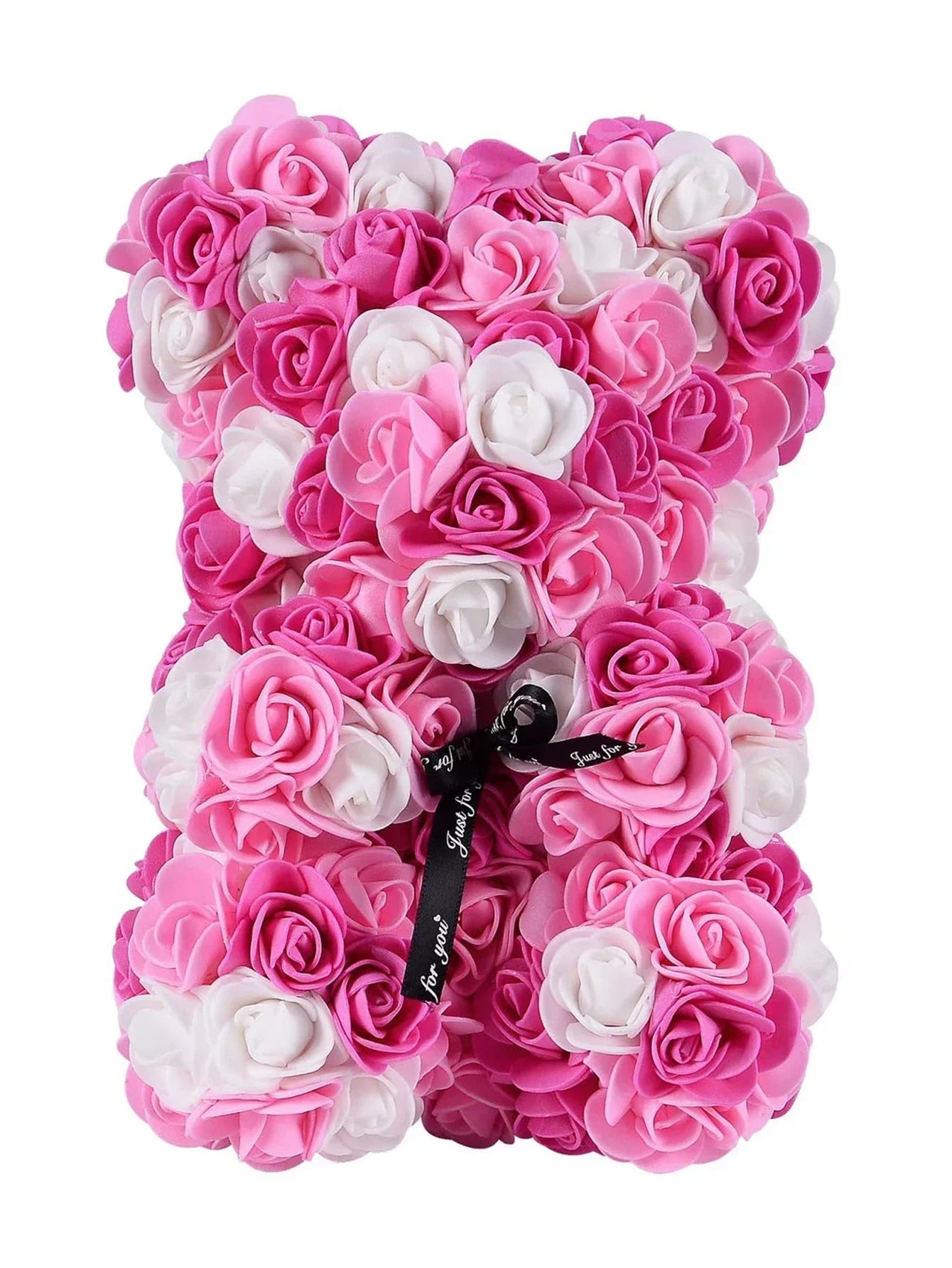 Rose Teddy Bear with LED Lights Artificial Flower Gift