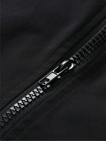Men's Color-Block Windbreaker Jacket – Lightweight Casual Zip-Up