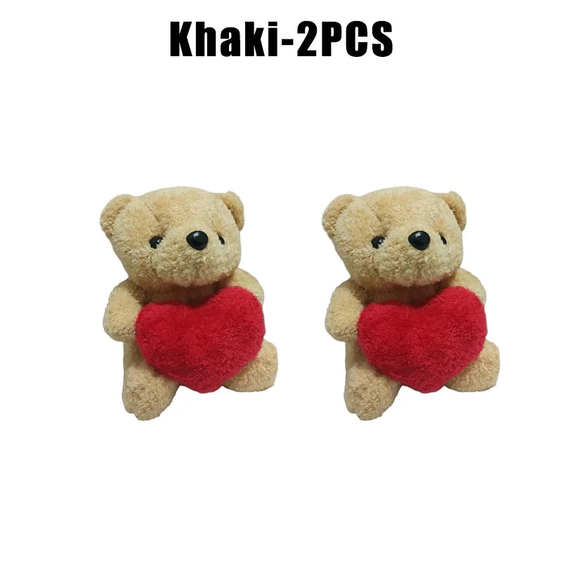 1 3 6pcs 20cm Heart Teddy Bear Plush Cuddly Stuffed Animal Holding Valentine S Day Christmas Gift