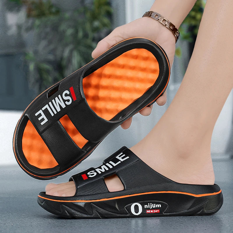 Summer Men S Massage Slippers Indoor Outdoor Sandals Beach Casual Shoes Soft Slides Flip-Flops Women