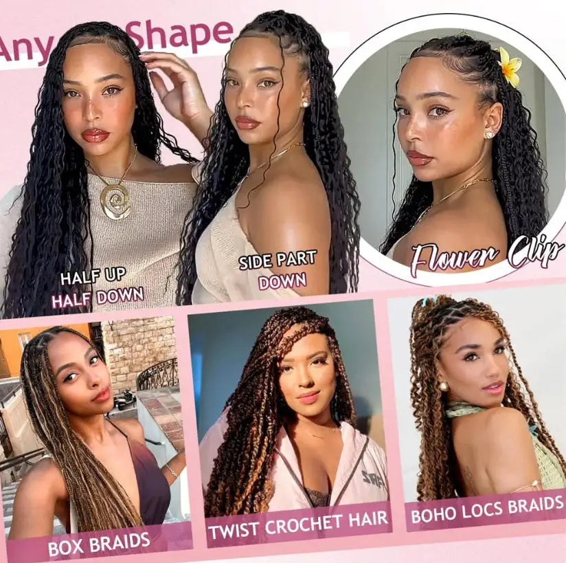 Deep Water Wave Braiding Hair Bulk – No Weft Human Hair Extensions