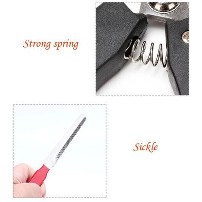 Pet Nail Clippers with File – Stainless Steel Dog & Cat Grooming Set