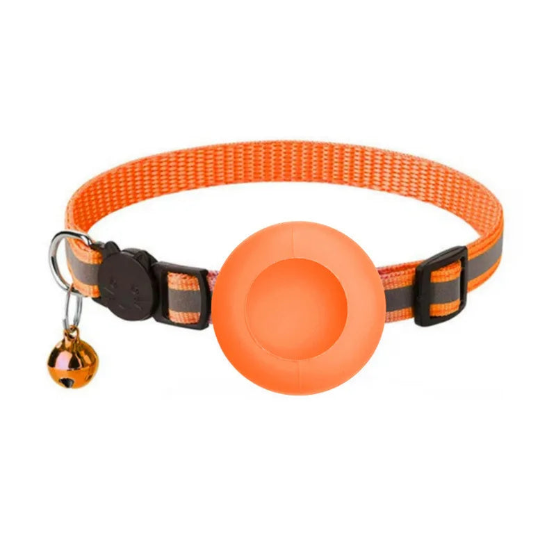 AirTag Pet Collar with GPS Holder – Adjustable Anti-Lost Collar for Cats & Puppies
