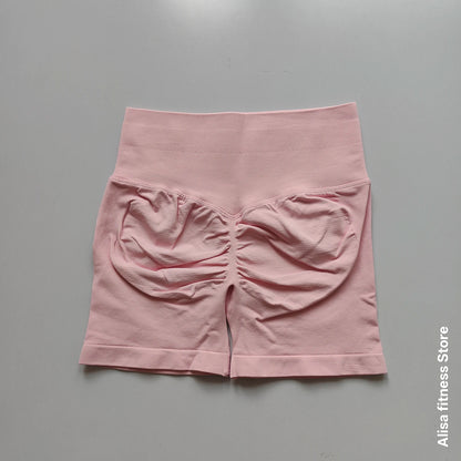 High-Waist Seamless Yoga Shorts – Women's Tummy Control Biker Shorts