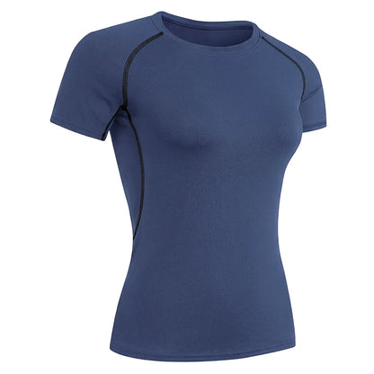 Women's Compression Athletic T-Shirt – Short Sleeve Quick Dry Workout Top