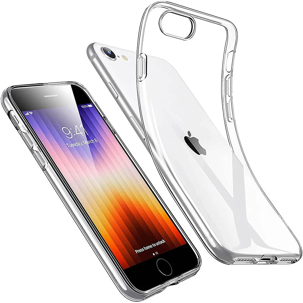 Clear Silicone Soft Case Iphone Se 2022 2020 7 8 Universal Ultra Thin Back Cover Apple Se2 Se3