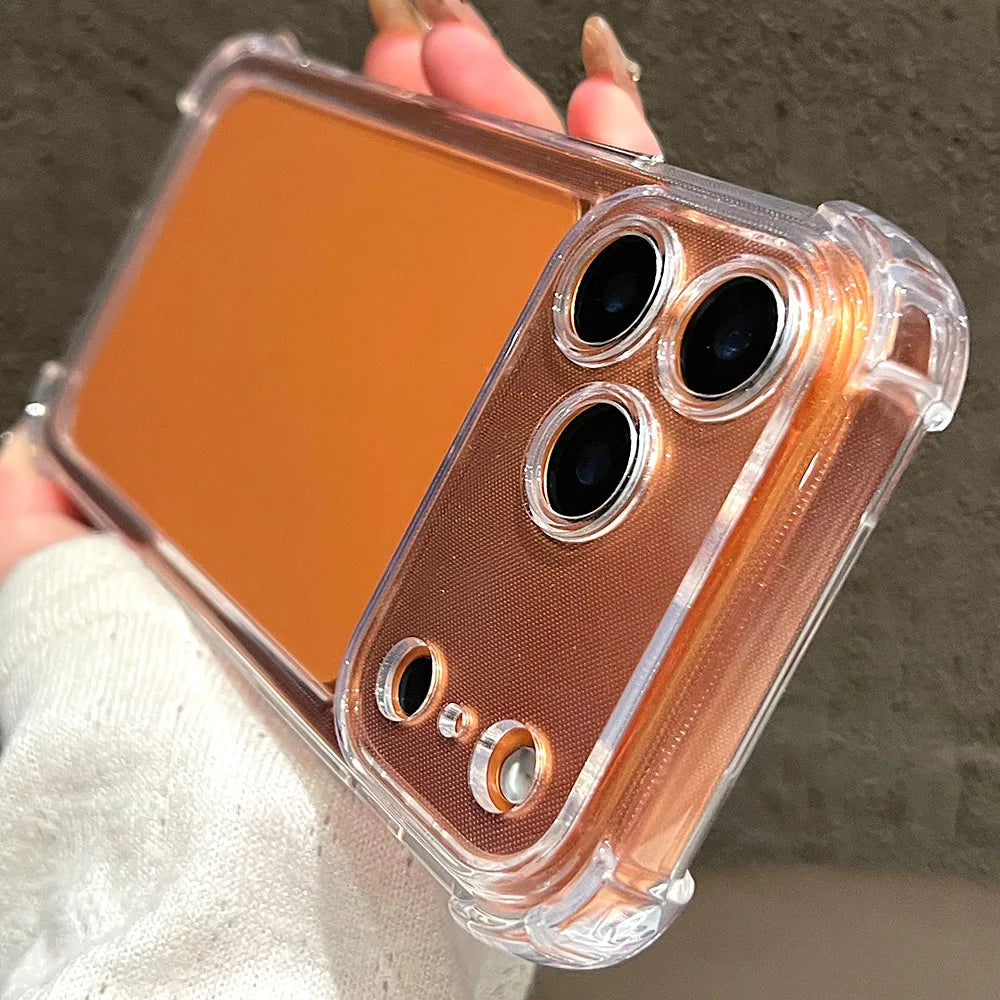 Luxury Transparent Silicone Phone Case Iphone 17 16 Pro Max 15 14 13 12 11 Air 16e X Xs 7 8 Plus
