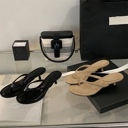Low Heel Toe-Ring Sandals for Women – Elegant Summer