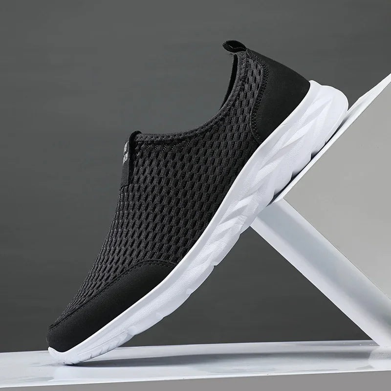 Men's Slip-On Mesh Sneakers Lightweight Breathable Casual Walking Shoes