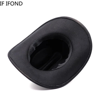 Wide Brim Cowboy Hat – Vintage Western Felt Hat for Men & Women