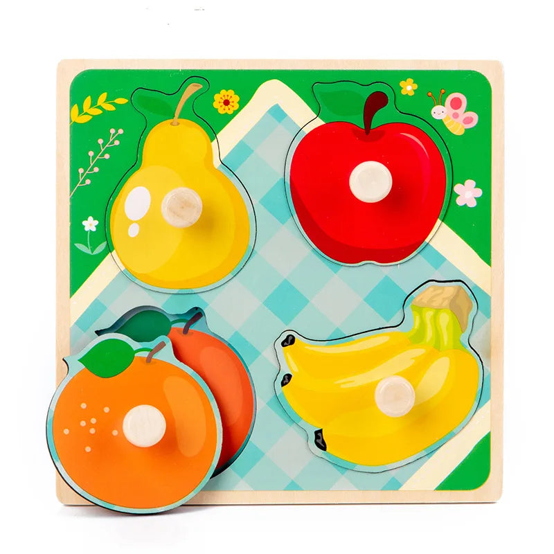 Wooden Montessori Puzzle Toy for Toddlers Ages 1-3