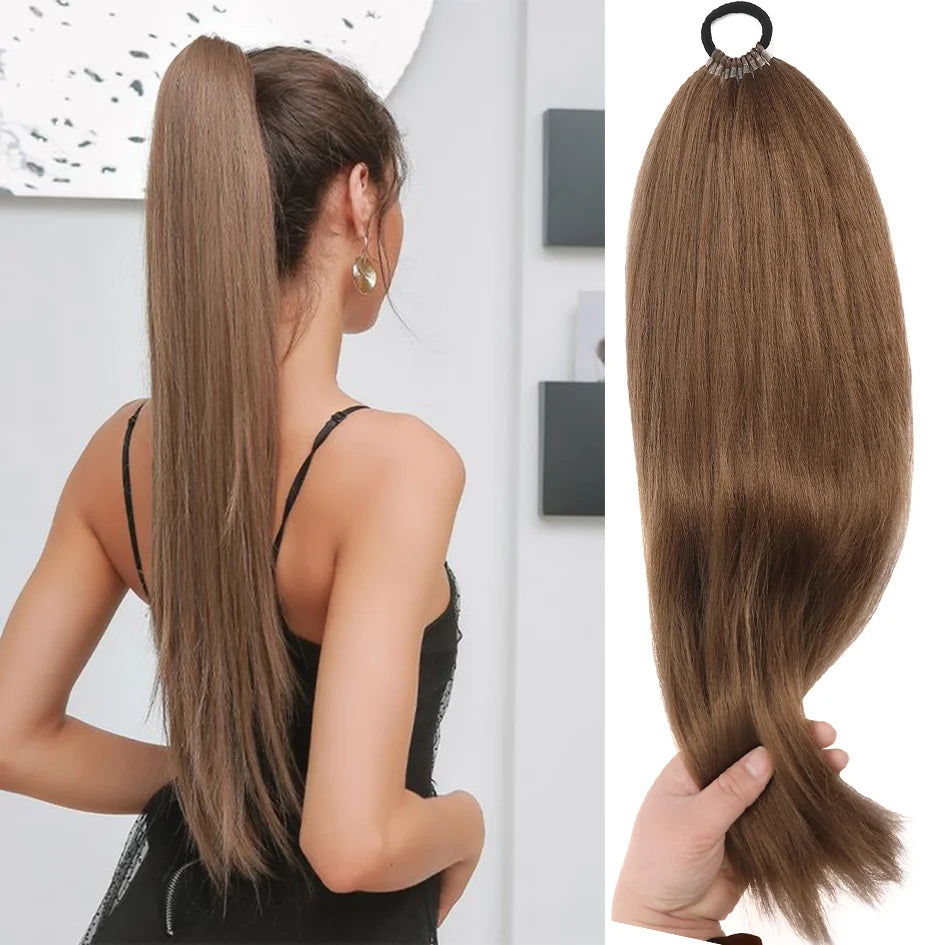 Synthetic Ponytail Hair Extension Straight Long 18-32 Inch