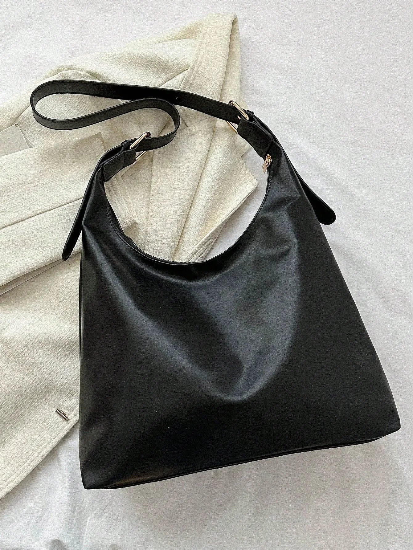 Large Capacity Woven Texture Women's Shoulder Tote Bag – Multifunctional Crossbody Handbag