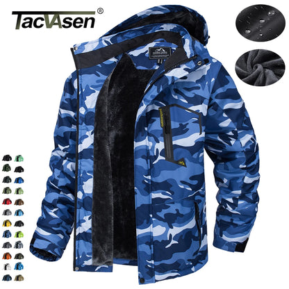 Men's Fleece-Lined Mountain Jacket – Removable Hood Hiking Coat