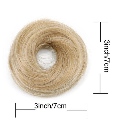 Synthetic Short Straight Hair Bun Chignon Hairpiece Ring Hairstyle Heat-Resistant Easy Wear