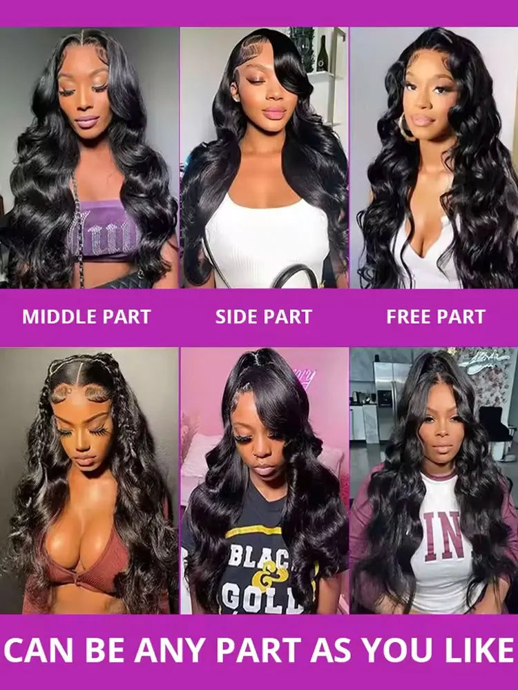Body Wave Lace Front Wig Human Hair 13x6 HD Lace 200%-250% Density 16-42 Inch