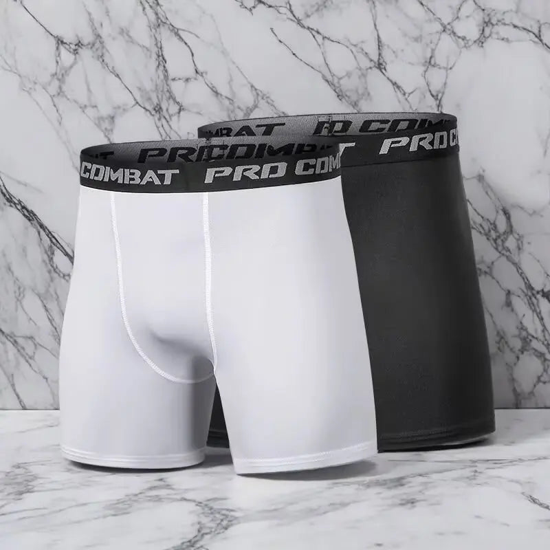 Men's Quick-Dry Compression Athletic Shorts – Moisture-Wicking Boxer Briefs