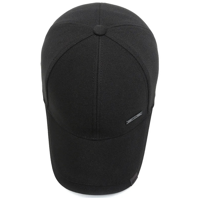 Baseball Cap with Metal Label – Unisex Adjustable Hip Hop Hat
