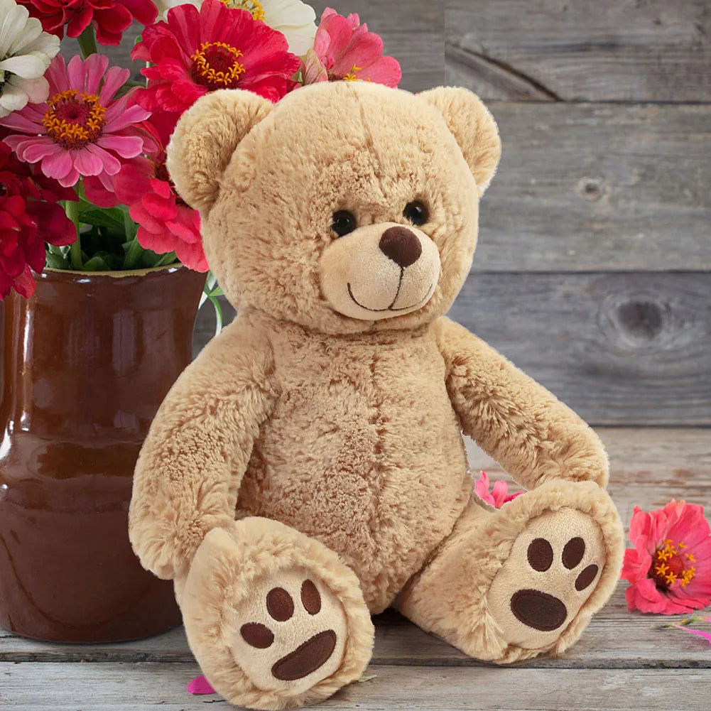 Teddy Bear Stuffed Animal – 12" Cute Plush Brown Bear Toy