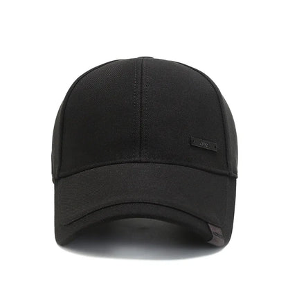 Baseball Cap with Metal Label – Unisex Adjustable Hip Hop Hat