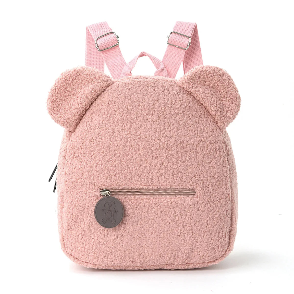 Cute Bear Ear Fleece Backpack for Kids – Girls School Bag