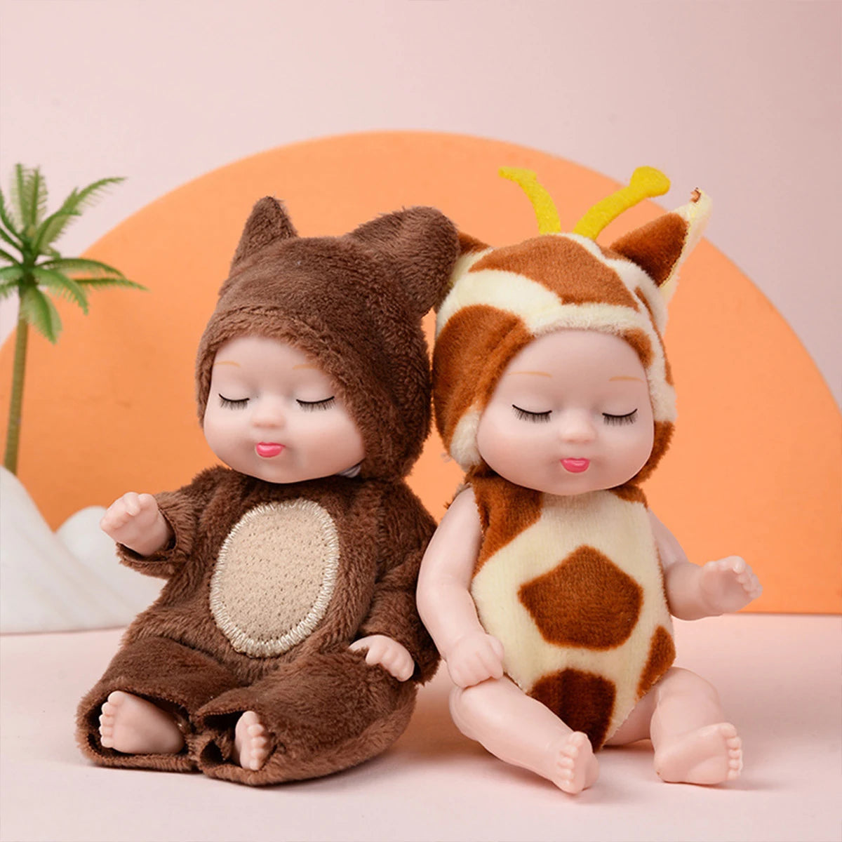 Mini Reborn Baby Dolls in Animal Costumes – Cute Collectible Set
