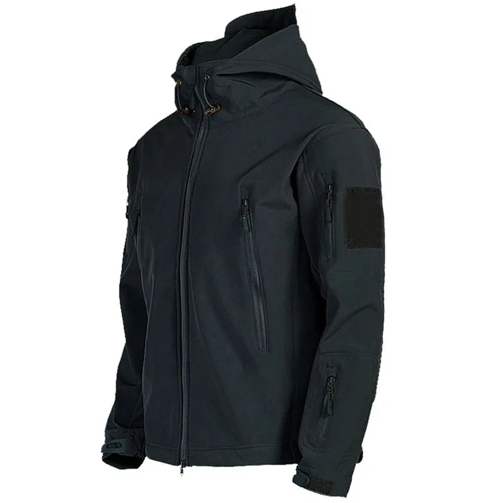 Tactical Soft Shell Jacket – Waterproof Windproof Hooded Outdoor Coat