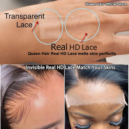 Queen Hair Real Hd Frontal Closure Only Invisible Melt Skin Lace 13x6 13x4 4x4 4x6 5x5 6x6 7x7 Raw