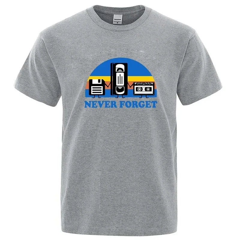 Never Forget Graphic T Shirt Funny Music Cotton Blend Tee