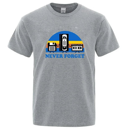 Never Forget Graphic T Shirt Funny Music Cotton Blend Tee