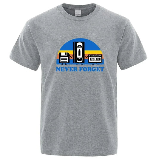Never Forget Graphic T Shirt Funny Music Cotton Blend Tee