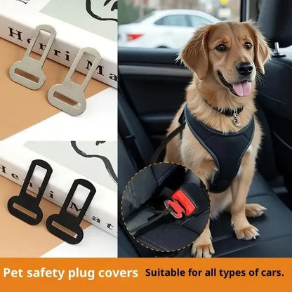 Pet Seat Belt Adapter with Metal Clip – Car & Truck Compatible