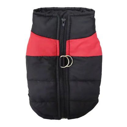 Waterproof Padded Dog Jacket Winter Vest with Zipper