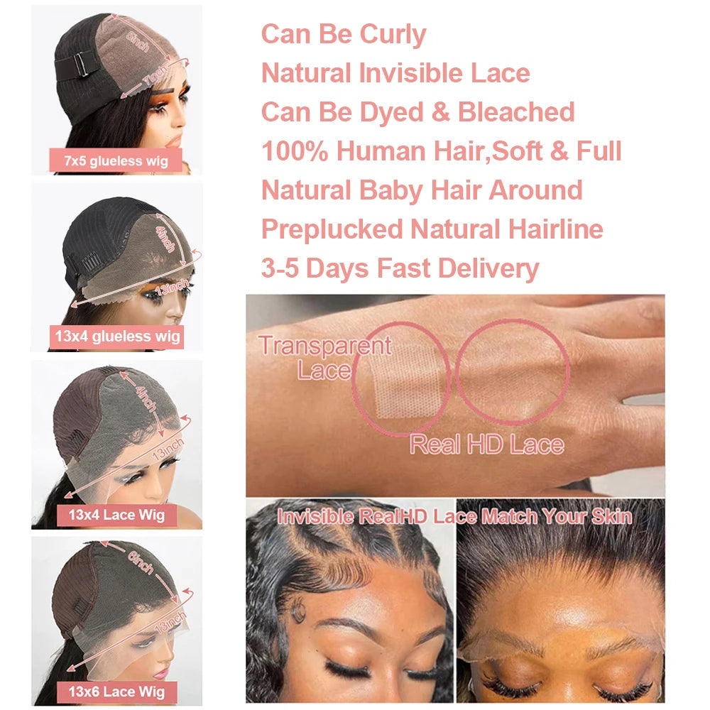 Water Wave Curly Bob Human Hair Wig – HD Lace, Glueless