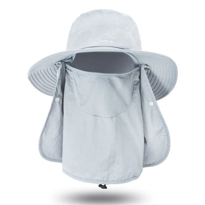 Fishing Sun Hat with Neck Flap – Outdoor UV Protection Wide Brim