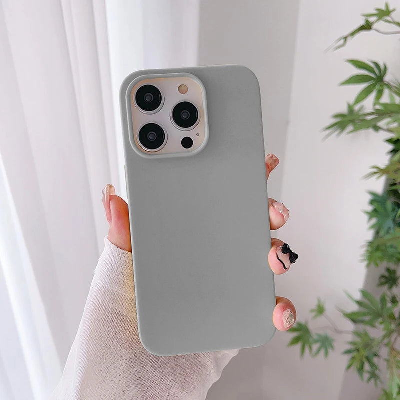 Luxury Candy Color Silicone Soft Case Iphone 16 15 14 13 12 Pro Max Plus Mini Matte Ultra Thin Cover