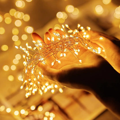 3 6 9m Usb Power Led Firecracker String Lights Remote Control Garland Fairy Wedding Party Garden