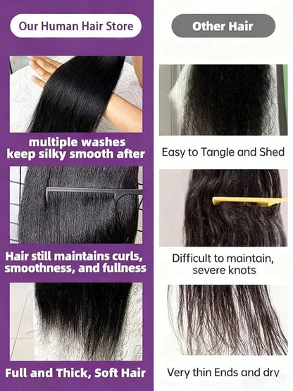 Brazilian Long Straight Hair 26 28 30 Inch 15a Human Bundles Bone Unprocessed Virgin 1