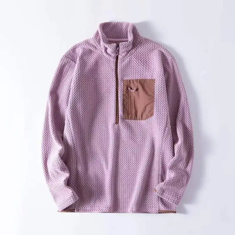 Fleece Half-Zip Sweatshirt – Thick Unisex Long Sleeve Pullover
