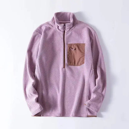 Fleece Half-Zip Sweatshirt – Thick Unisex Long Sleeve Pullover
