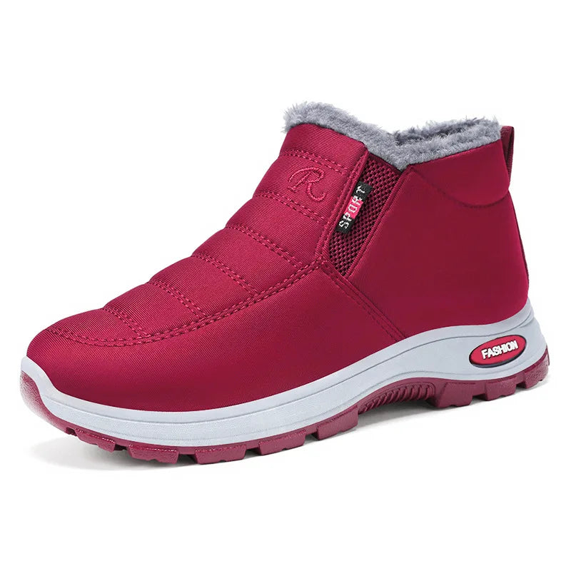 Women's Waterproof Snow Boots – Plush-Lined Warm Ankle Boots
