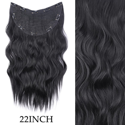 Clip-In Hair Extensions 7pcs 16 Clips Wavy Synthetic 24 Inch