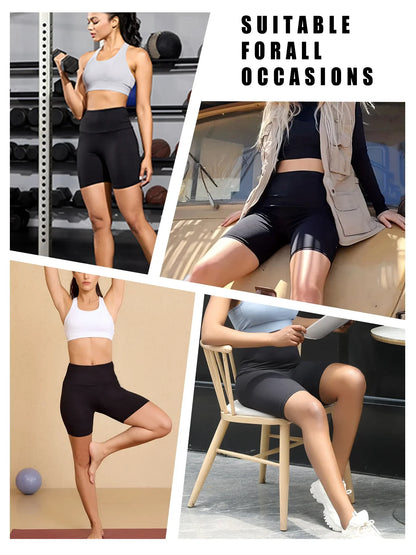 Women's High-Waist Biker Shorts – Tummy Control, No See-Through