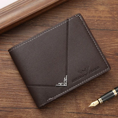 RFID Blocking Slim Leather Wallet for Men – Bifold Minimalist Card Holder