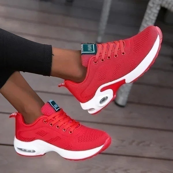 Women's Platform Mesh Sneakers – Breathable Chunky Sole Running Shoes