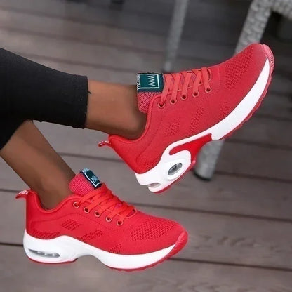 Women's Platform Mesh Sneakers – Breathable Chunky Sole Running Shoes