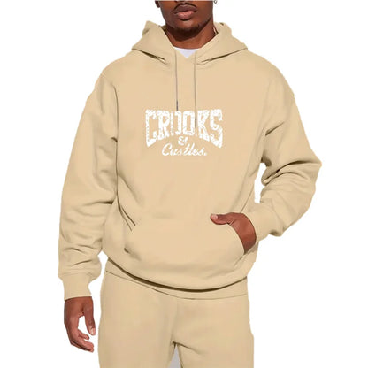Letter Print Hoodie Casual Streetwear Fleece Pullover