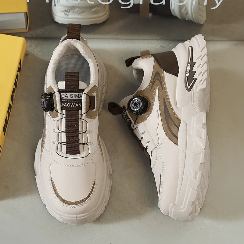 Men's High-Top Sneakers – Chunky Thick-Sole Casual Running Shoes